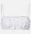 Alaïa Ruched Cotton Bra Top