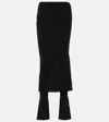 Alaïa Archetypes Layered Stretch-crepe Skinny Pants In Black