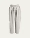 Alaïa Ruffled Cotton-blend Track Pants In Gray