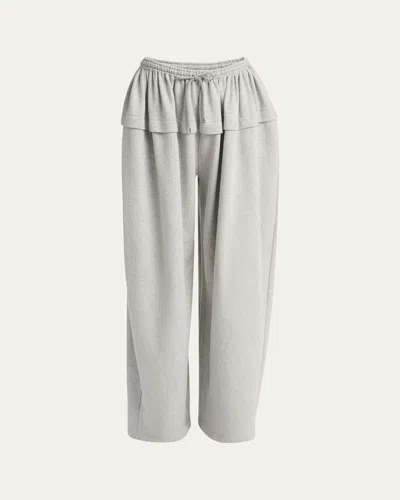 Alaïa Ruffle Detail Track Pants