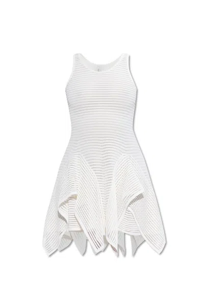 Alaïa Ruffle Dress In White