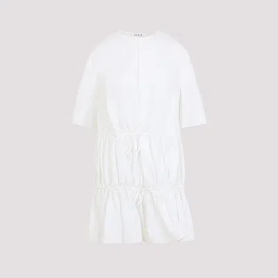 Alaïa Cotton Poplin Dress In White