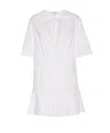 Alaïa Ruffle Dress V-neck Bow Detail In White