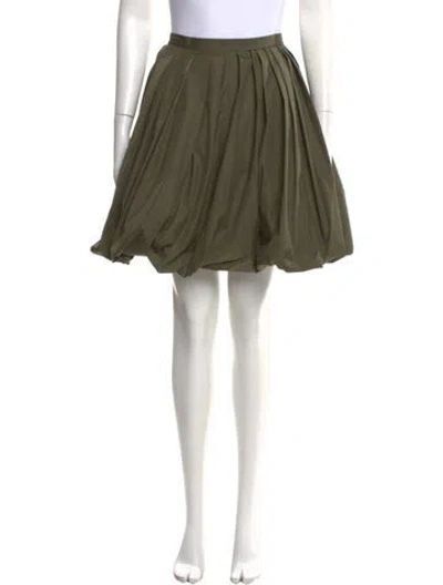 Pre-owned Alaïa Ruffle Embellishment Knee-length Skirt In Green