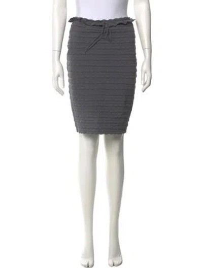 Pre-owned Alaïa Ruffle Embellishment Mini Skirt In Gray
