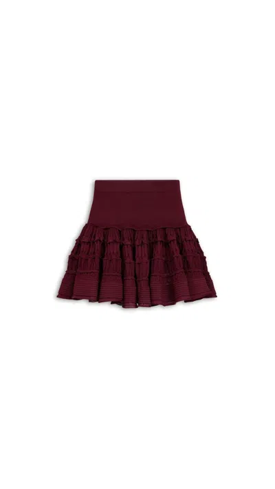 Alaïa Wool Crinoline Ruffle Mini Skirt In Multi