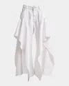 Alaïa Ruffle Slit Jeans