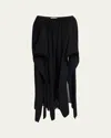 Alaïa Ruffle Slit Pull-on Pants In Black