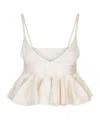 Alaïa Ruffled Camisole In White