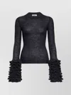 Alaïa Alaia Women Ruffled Sweater In Black