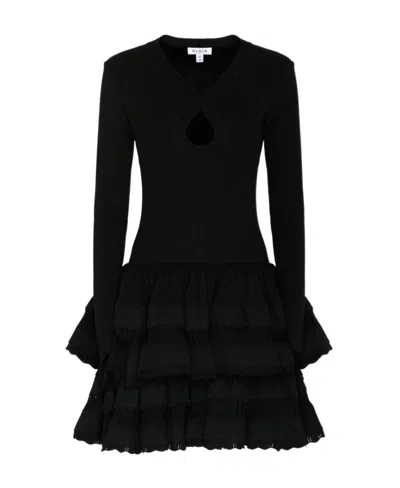 Alaïa Ruffled Dress In Black