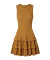 Alaïa Ruffled Dress In Brown