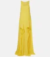 Alaïa Ruffled Georgette Maxi Dress