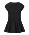 Alaïa Knitted Skater Dress In Black