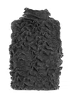 Alaïa Ruffled Mohair-blend Cropped Top In Gray