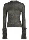 Alaïa Alaia Women Ruffled Sweater In Gray