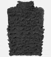 Alaïa Ruffled Mohair-blend Turtleneck Top In Gray