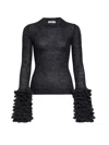 Alaïa Alaia Women Ruffled Sweater In Black