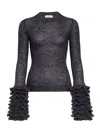 Alaïa Ruffled Sweater In Gray