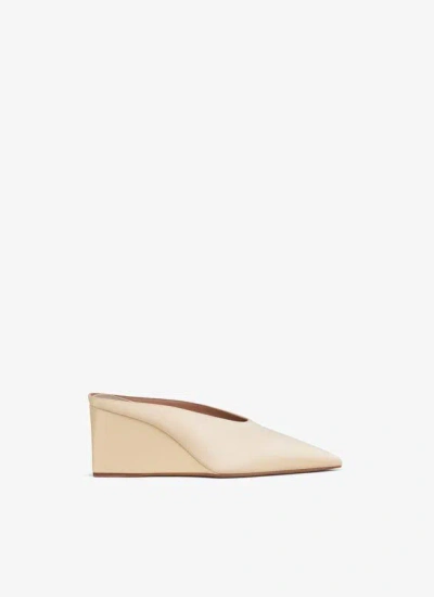 Alaïa Alaia Sand Bucket Wedge Mules In Neutral