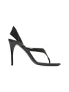 Alaïa Leather Thong Slingback Sandals In Black