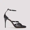 Alaïa Alaia Women Thong Sandals In Fishnet And Patent Leather