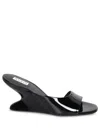 Alaïa Mules Wedge 75 Black Sandals In Black
