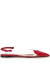 Alaïa Heart Clear Slingback Ballerina Flats In Laque