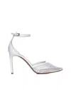 Alaïa Fishnet Patent Ankle-strap Pumps In White