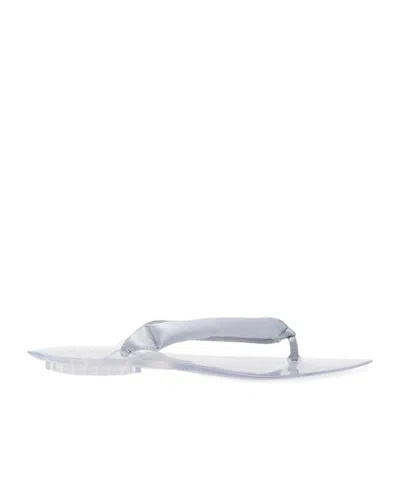 Alaïa Satin And  Flip Flops In White