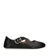 Alaïa Alaia Black Criss-crossed Ballerina Flat In Patent Leather Women In Black