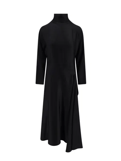 Alaïa Satin Dress In Black