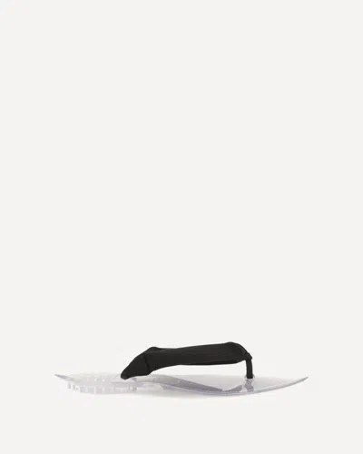 Alaïa Invisible Padded Thong Sandal In Black