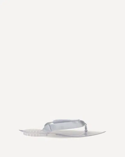 Alaïa Satin Flip-flop Sandals In Gray