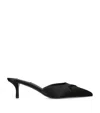 Alaïa Alaia Le Coeur Mule In Black Satin Women In Black