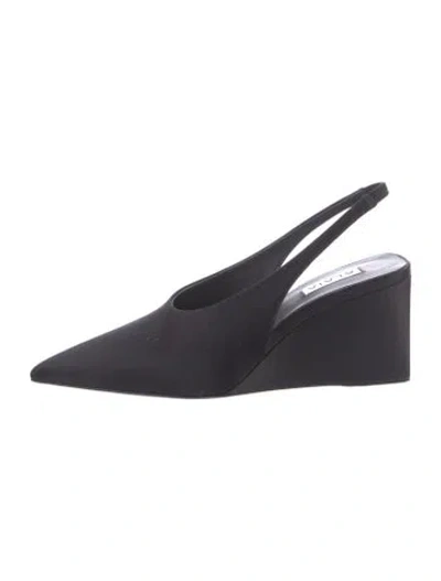 Pre-owned Alaïa Satin Slingback Pumps In Black