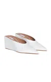 Alaïa Satin Point-toe Wedge Mules In White