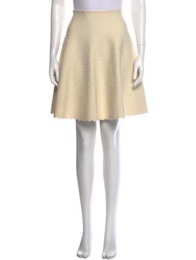 Pre-owned Alaïa Scalloped Accent Knee-length Skirt In Neutral