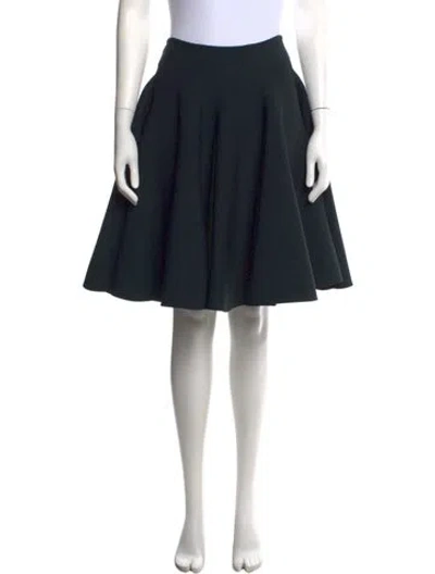 Pre-owned Alaïa Scalloped Accent Mini Skirt In Black