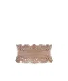 Alaïa Scalloped Buckle-fastening Belt In Nude