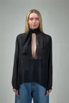 Alaïa Scarf Blouse In Black