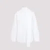 Alaïa Elegant Cotton Scarf Blouse For Women In Blanc