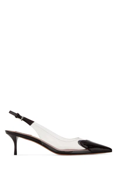 Alaïa Scarpe Con Tacco Bicolor In Pvc E Pelle Donna In Black