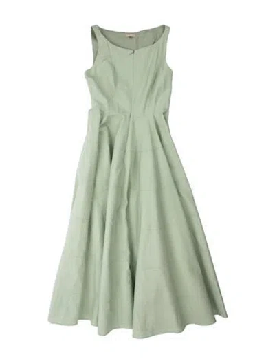 Pre-owned Alaïa Scoop Neck Long Dress In Green