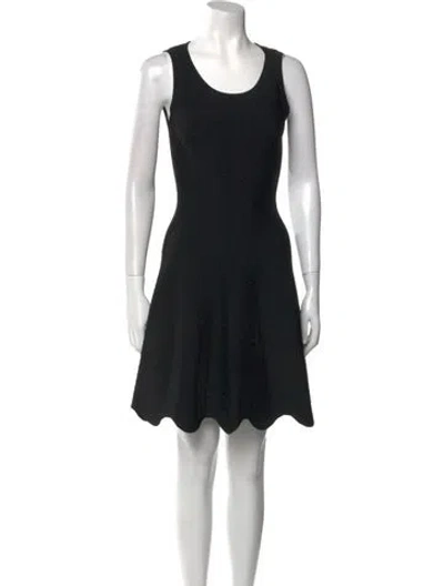 Pre-owned Alaïa Scoop Neck Mini Dress In Black