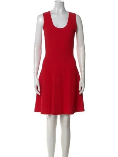 Pre-owned Alaïa Scoop Neck Mini Dress In Multi