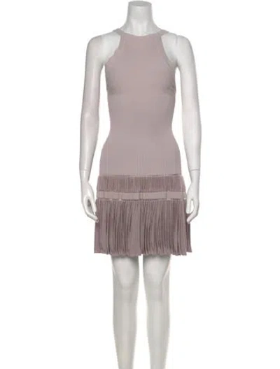 Pre-owned Alaïa Scoop Neck Mini Dress In Pink