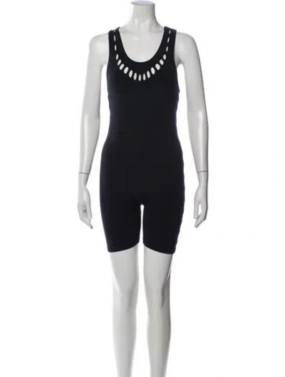 Pre-owned Alaïa Scoop Neck Romper W/ Tags In Blue