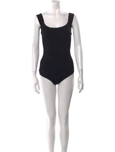 Pre-owned Alaïa Scoop Neck Sleeveless Bodysuit In Black
