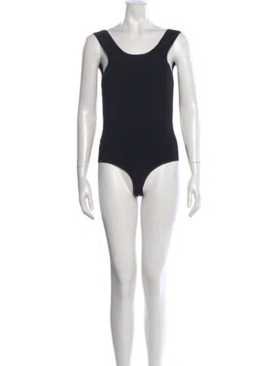 Pre-owned Alaïa Scoop Neck Sleeveless Bodysuit In Black